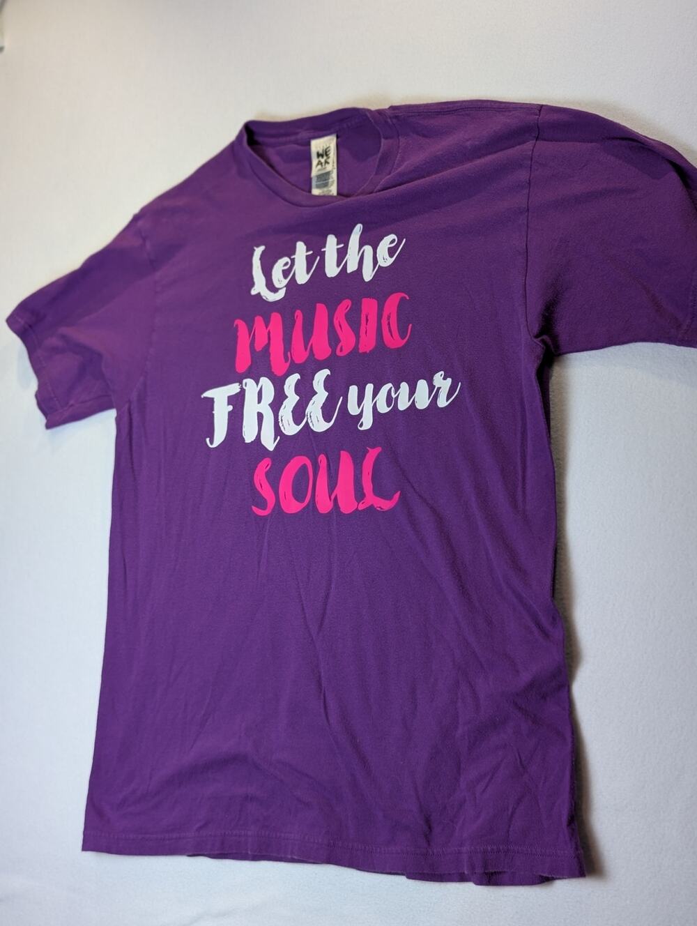 Zumba Let Music Free Your Soul Purple T Shirt Size One Size Fits Most